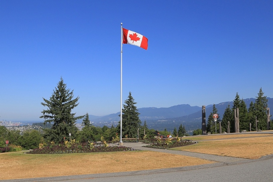 Canada flag, Burnaby Mountain Park, Burnaby, BC, Canada Day 2015, fotoeins.com