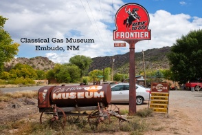 Classical Gas Museum, signage, gas station, Embudo, NM, Low Road to Taos, River Road to Taos, NM-68, USA, fotoeins.com